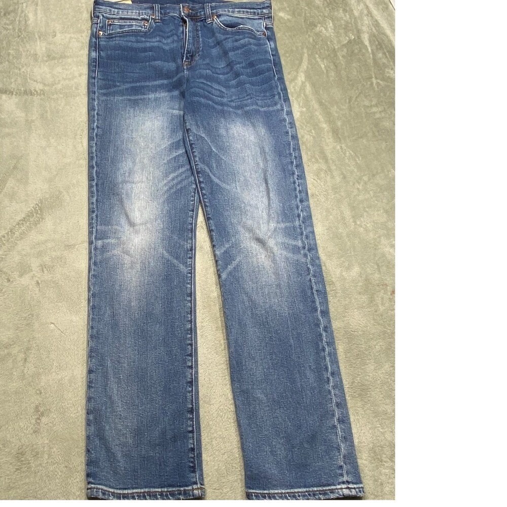 J Crew 770 Straight Jeans Mens 34x34 Blue Kurabo Japanese Denim Faded Casual